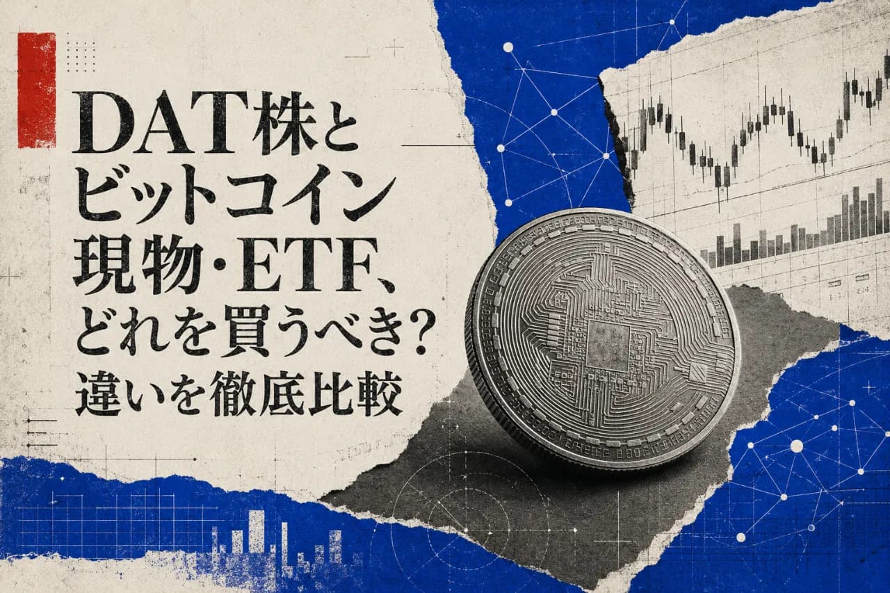 DAT株とビットコイン現物・ETF、どれを買うべき?違いを徹底比較